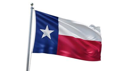 The flag of texas isolated on transparent background