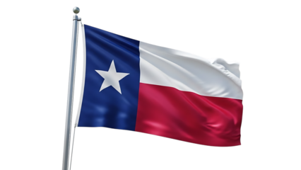 The flag of texas isolated on transparent background