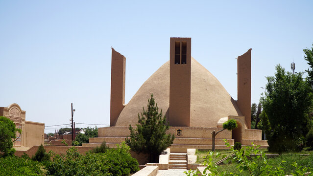 Meybod Water Reservoir (Kolar Cistern) - Traditional Ab Anbar with Windcatchers near Shah Abbasi Caravanserai, Iran