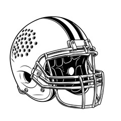Fototapeta premium Black and white football helmet
