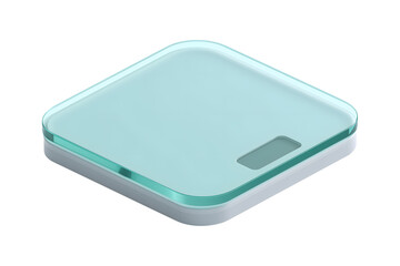 Minimalist glass smart scale icon for health and fitness app interfaces.