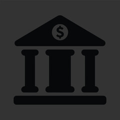 Bank icon set. Financial transaction concept. Money transfer and payment symbols. Banking and finance vector illustration. Dollar cash, currency exchange, deposit and savings icons.