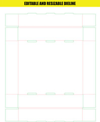 Professional Dieline Template for Customizable Corrugated Packaging Box Production