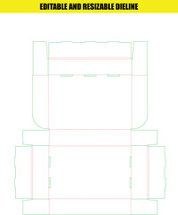Editable Packaging Dieline Template for Custom Cardboard Box Design