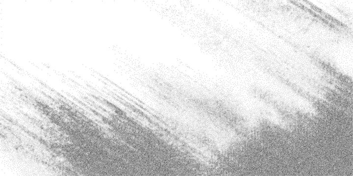 Soft grain cloud texture, monochrome stipple fog with smooth tonal gradient, light dust haze overlay on white background, vector illustration