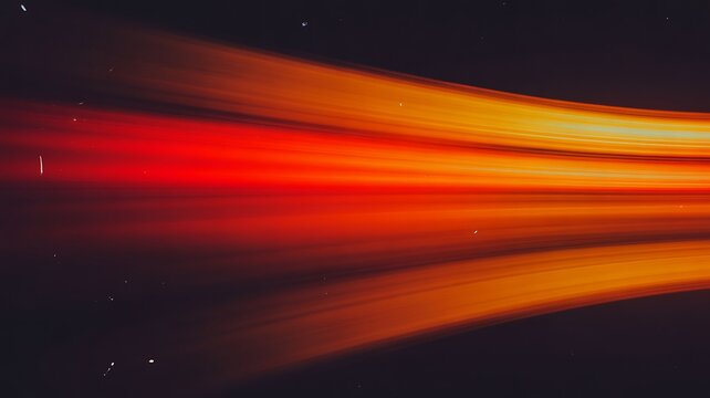 Vibrant light trails in darkness - Powered by Adobe