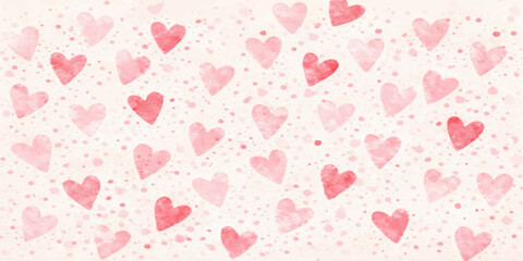 Seamless pink heart pattern vector illustration for Valentine's Day romance and love background design