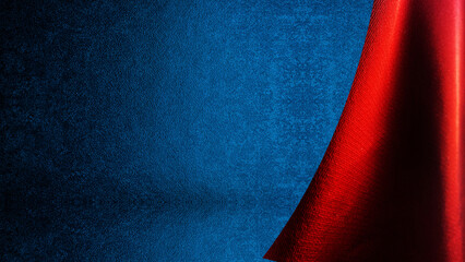 赤いカーテンのステージ　AI生成素材