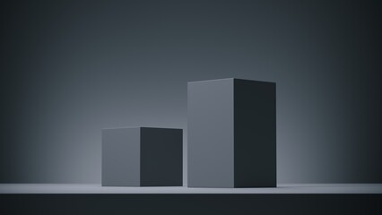 Minimal Blue Podium for Product Display and Mockup