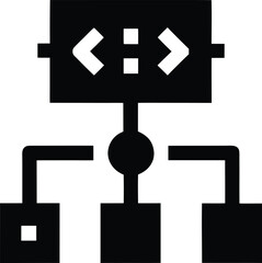 infrastructure as code iac silhouette vector illustration on transparent background