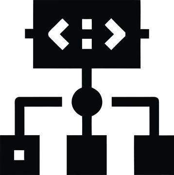 infrastructure as code iac silhouette vector illustration on transparent background