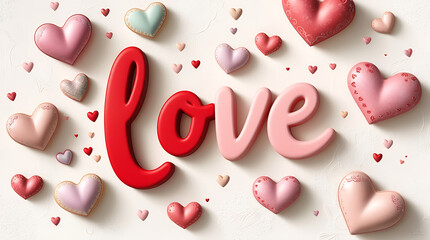 Romantic Valentine&rsquo;s Day Celebration with Loving Couple and Warm Red Aesthetic