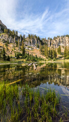 Fototapeta premium Fall Hiking Views at Tony Grove Lake and White Pine Lake Logan Utah