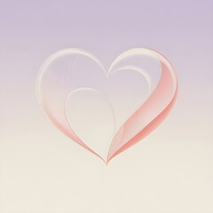 Delicate pink heart illustration
