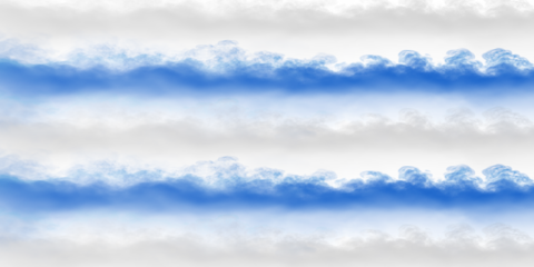 A dark blue sky with white and gray clouds layered horizontally