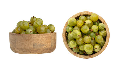 gooseberries on a white isolated background