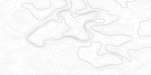 Topographic wave and curve line contour map background. Abstract wavy topographic map and curved lines background. Abstract geographic wave grid line map. © Mirror