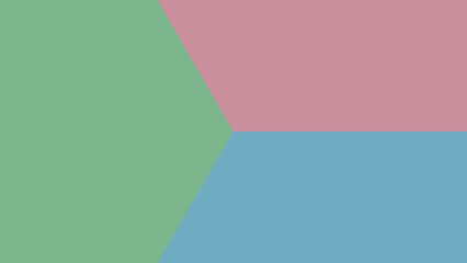 Obraz premium Muted sage green and dusty rose background with a minimalist three-section geometric design