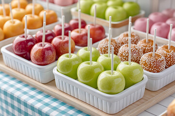 Delicious Caramel Apples Present Festive Sweet Treats

Colorful Candied Apples Offer Perfect Party Dessert