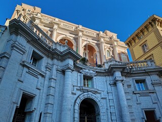Obraz premium Rome, Italy - December 28, 2025, INAIL Building in Rome, headquarters of the National Institute for Insurance against Accidents at Work.