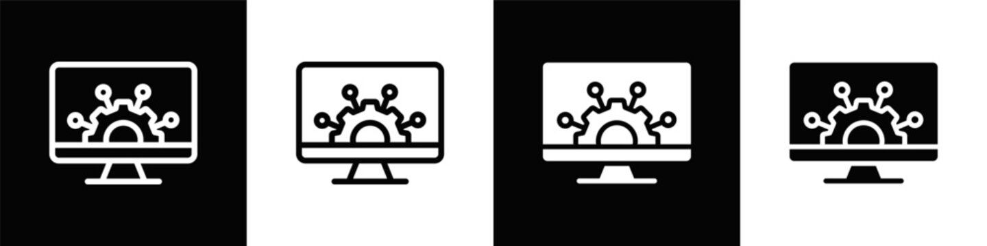 Cms  Icon With Black And White Background