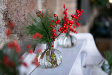 decoraciones, navida, configuraci&oacute;n, flor, celebraciones, restaurante, decoraci&oacute;n, interiors, acontecimiento, verde, natural, planta, belleza, delicado, ramillete, ramo