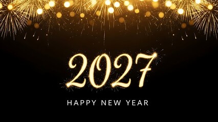 2027 Happy New Year, Greeting Card