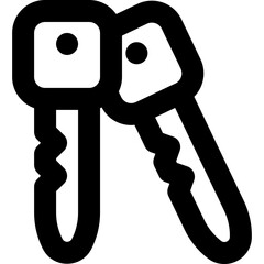 vector illustration of a set of keys
