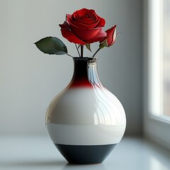 Romantic red rose symbolizing love and beauty high resolution picture