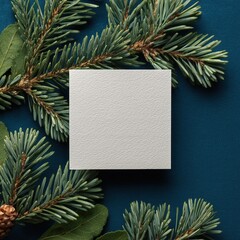 White square is on a blue background