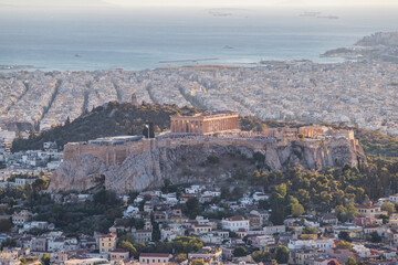 Fototapeta premium The Parthenon over Athens in Greece
