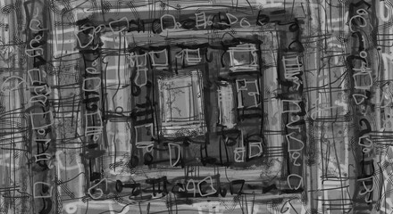 Abstract image for printing. Picture for modern interiors. The picture is painted by hand on a tablet. © neurostructure