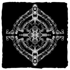 Abstract image for printing. Picture for modern interiors. The picture is painted by hand on a tablet © neurostructure