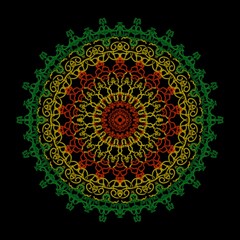 Mandala image for printing. Picture for modern interiors. The picture is painted by hand on a tablet. © neurostructure