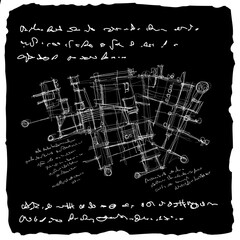 Abstract image for printing. Picture for modern interiors. The picture is painted by hand on a tablet. © neurostructure