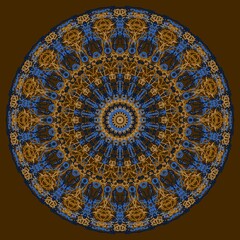 Mandala image for printing. Picture for modern interiors. The picture is painted by hand on a tablet. © neurostructure