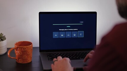 Middle Aged Man Takes Career Pathfinder Professional Assessment Tool for Occupational Suggestions Based on Personality Traits - Job Quiz Concept