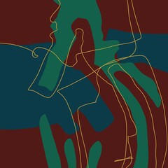 Abstract image for printing. Picture for modern interiors. The picture is painted by hand on a tablet. © neurostructure