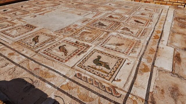 The ruins of Italica, an ancient city located near modern-day Santiponce, close to Seville, Andalusia, Spain founded in 206 BC by Roman general Scipio Africanus