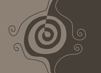 Abstract image for printing. Picture for modern interiors. The picture is painted by hand on a tablet. © neurostructure