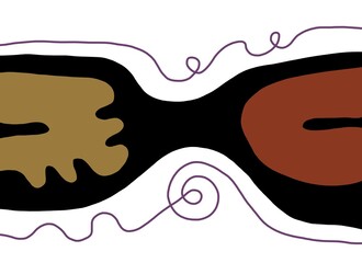 Abstract image for printing. Picture for modern interiors. The picture is painted by hand on a tablet. © neurostructure