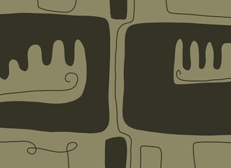 Abstract image for printing. Picture for modern interiors. The picture is painted by hand on a tablet. © neurostructure