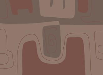 Abstract image for printing. Picture for modern interiors. The picture is painted by hand on a tablet. © neurostructure