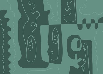 Abstract image for printing. Picture for modern interiors. The picture is painted by hand on a tablet. © neurostructure