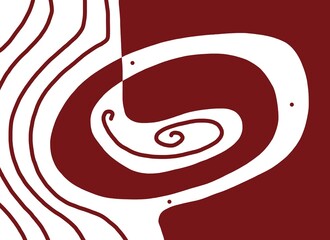 Abstract image for printing. Picture for modern interiors. The picture is painted by hand on a tablet. © neurostructure