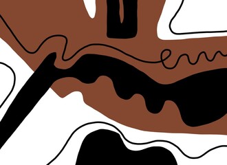 Abstract image for printing. Picture for modern interiors. The picture is painted by hand on a tablet. © neurostructure