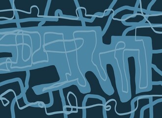 Abstract image for printing. Picture for modern interiors. The picture is painted by hand on a tablet. © neurostructure