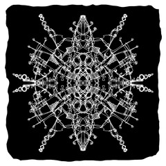 Abstract image for printing. Picture for modern interiors. The picture is painted by hand on a tablet © neurostructure