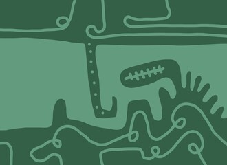 Abstract image for printing. Picture for modern interiors. The picture is painted by hand on a tablet. © neurostructure