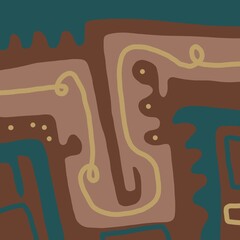 Abstract image for printing. Picture for modern interiors. The picture is painted by hand on a tablet. © neurostructure